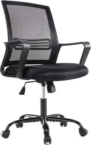 Miniatura 8 de Silla de oficina ergonómica de malla, silla de escritorio para computadora, sillas ejecutivas de oficina en casa con soporte lumbar, reposabrazos