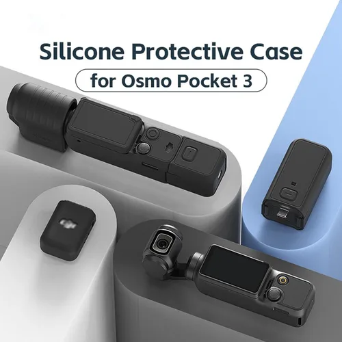 Miniatura 2 de Funda protectora de silicona para DJI Osmo Pocket 3 Funda de silicona Funda protectora Handheld Gimbal Action Camera Accesorios (negro)