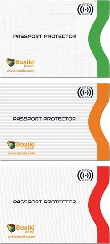 Miniatura 8 de Fundas de bloqueo RFID para pasaporte y tarjetas de crédito, Blanco, Blanco - 15 piezas