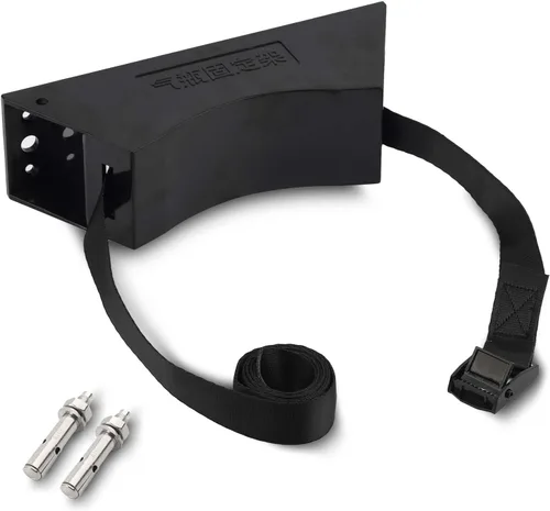 Miniatura 12 de Soporte de pared cilíndrica, soporte de tanque de nitrógeno resistente con tornillos SUS 304 y correa de 59 pulgadas compatible con 4 a 12 pulgadas