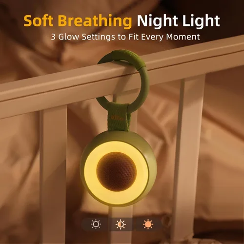 Miniatura 4 de alilo Chupete de bolsillo Máquina de sonido portátil para bebés y niños Luz nocturna 30 sonidos relajantes Viaje Ruido blanco
