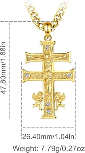 Miniatura 225 de CELESTIA Medallas de plata de ley 925 San Miguel/San Cristóbal/San Benito/San Gabriel/Virgen María/Jesús/Caravaca/Metatrón/Sello de los Siete
