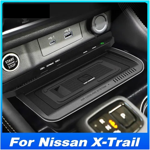Miniatura 2 de Soporte para teléfono de coche con carga inalámbrica compatible con Nissan X-Trail T33 2022 2023 Accesorios interiores 15 W Cargador inalámbrico
