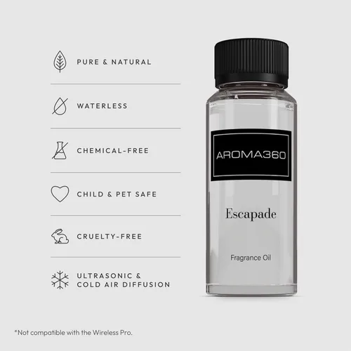 Miniatura 7 de Aroma360 - Aceite de Fragancia Escapade - Aceite de Difusor de Aroma de Aromaterapia de Lujo - Toques de Limón, Océano, Bergamota y Jazmín Fragante