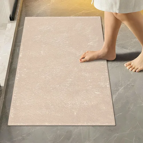 Miniatura 87 de Alfombra de baño amarilla, suave, absorbente, lavable a máquina, juego de alfombras de baño antideslizantes para puerta de baño, dormitorio
