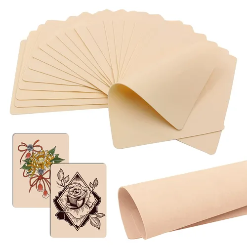 Miniatura 8 de 10 piezas de piel de práctica de tatuaje, piel falsa de doble cara de grado profesional para tatuajes (7.36 x 5.59 pulgadas), ideal
