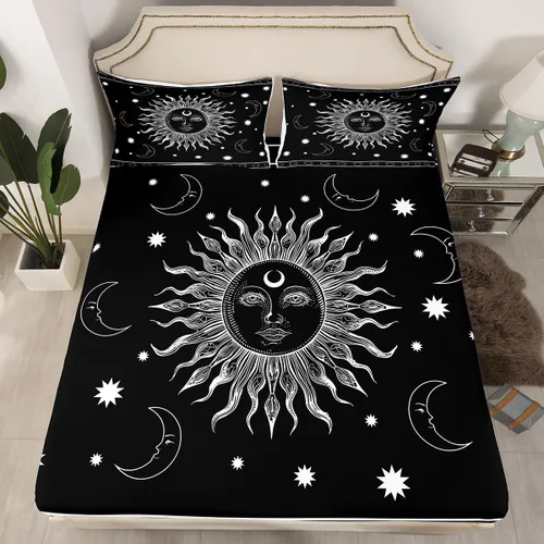 Miniatura 39 de Feelyou Juego de sábanas bajeras de alpaca para niños, lindo juego de ropa de cama con diseño de llama y donas de dibujos animados, juego de sábanas