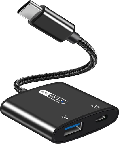 Miniatura 8 de Adaptador USB C OTG con alimentación, 2 en 1 USB C a USB hembra con adaptador de carga PD de 60 W compatible con iPhone 17/16/15, iPad Pro/Air 6