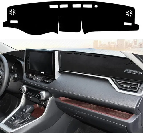 Miniatura 22 de Cubierta de salpicadero para salpicadero, alfombra personalizada para Toyota RAV4 2013 2014 2015 2016 2017 2018 Accesorios antideslizante protector