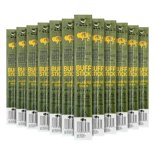 Miniatura 9 de Falls Family Ranches - Buff Sticks Cowboy Original (caja de cartón) - Suave - 0.32 oz de proteína - 0.00 oz de azúcar - 70 calorías - Paquete de 12