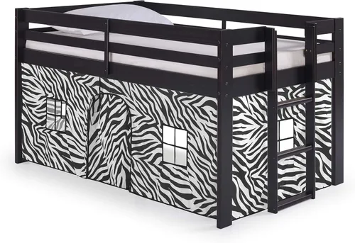 Miniatura 14 de Alaterre Furniture Jasper - Cama tipo loft junior individual, marco gris paloma y fondo de camuflaje gris