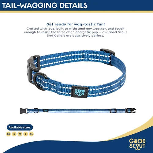 Miniatura 3 de Good Scout Collar de perro resistente para perros pequeños, collar de entrenamiento para cachorros con bucle flexible ajustable para un ajuste