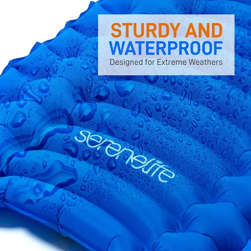 Miniatura 5 de SereneLife Lightweight & Compact Camping Gear – Sleeping Pads & Bags with Built-in Pillows for Outdoor Comfort, Waterproof & Tear-Resistant Design