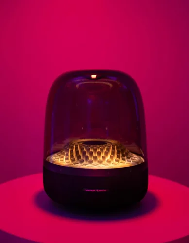 Miniatura 2 de Harman Kardon Aura Studio 4 - Altavoz Bluetooth para el hogar - Rendimiento de sonido superior - 5 temas de iluminación con efecto diamante