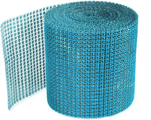 Miniatura 15 de Cinta de malla de diamantes de imitación de calidad suprema, rollo brillante a granel para manualidades, decoración de fiestas, 24 filas, 1 rollo