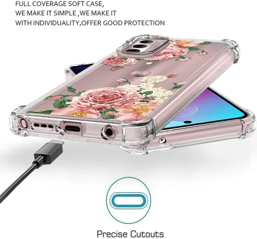 Miniatura 5 de Osophter Funda para Moto G Stylus 2022, transparente, esquinas reforzadas, TPU y absorción de golpes, flexible para Motorola Moto G Stylus 4G 2022