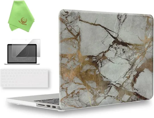 Miniatura 19 de UESWILL Funda rígida mate 3 en 1 compatible con MacBook Pro (Retina, 13 pulgadas, finales de 2012/2013/2014/principios de 2015), modelo A1425 / Negro