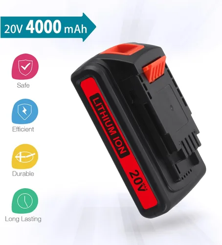 Miniatura 4 de LBXR20 20V 4.0Ah Reemplazo para batería de litio Black and Decker 20V Max LB20 LBX20 LBXR20-OPE LBXR2020-OPE LBXR20B-2 LST220 LST300 20-Volt Max