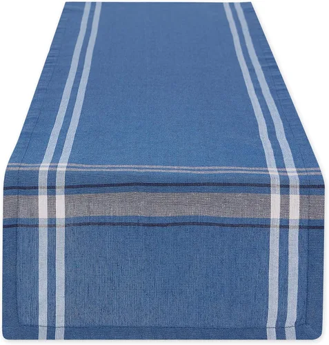 Miniatura 11 de DII Colección de Mesa de Comedor de Rayas Francesas Camino de Mesa Estilo Granja, 14x72 Pulgadas, Gris Pardo/Negro