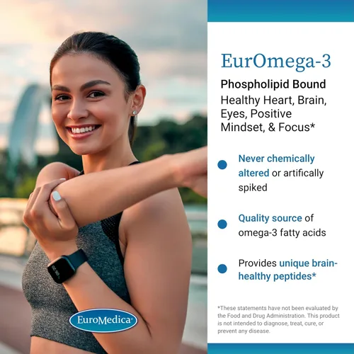 Miniatura 3 de Euromedica EurOmega-3 (60 tabletas) - Potentes ácidos grasos omega-3 + fosfolípidos y péptidos - Absorción superior - EPA y DPA de fuente exclusiva