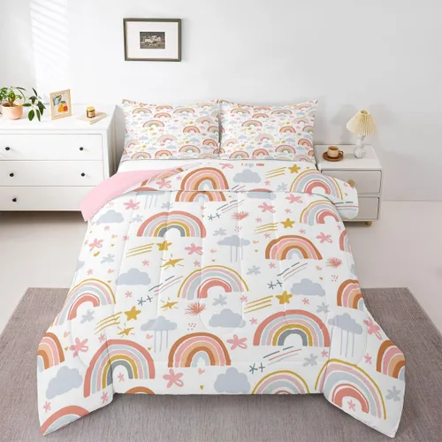 Miniatura 23 de jejeloiu Juego de edredón geométrico para niños, tamaño individual, diseño de rayas de color negro, blanco y gris, juego de ropa de cama decorativo