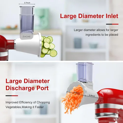 Miniatura 8 de Accesorio actualizado de triturador de queso para batidoras de mano KitchenAid, máquina de ensalada con rebanador de verduras, máquina de ensalada