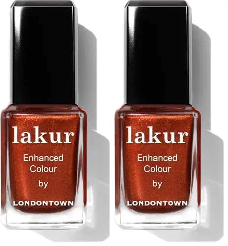 LONDONTOWN Brassy Copper Glossy Esmalte de Uñas, Posh Forever lakur, Esmalte de Uñas Vegano Resistente a Desconcharse de Larga Duración, 0.40 fl oz