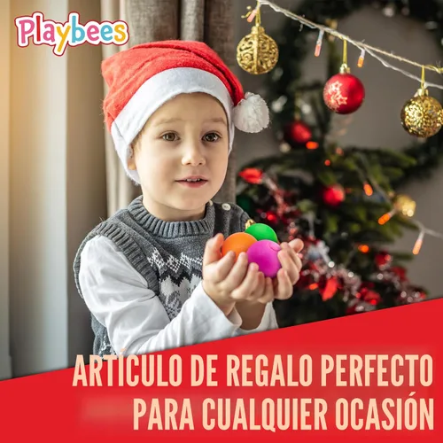 Miniatura 8 de Playbees Pelotas antiestrés para tirar, estirar y apretar – 4 bolas – Pelotas sensoriales elásticas para aliviar el estrés y la ansiedad – Juguetes