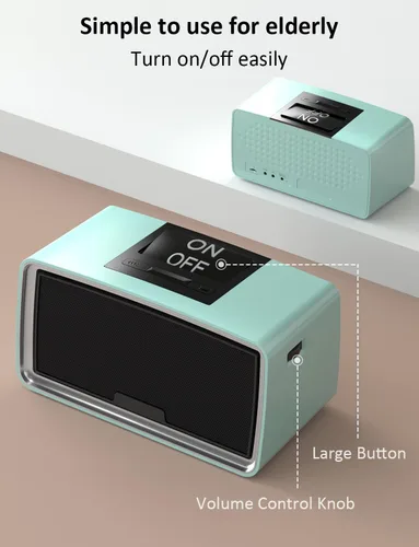 Miniatura 2 de iGuerburn Reproductor de música simple para personas mayores con demencia Reproductor de MP3 fácil para pacientes con Alzheimer, demencia