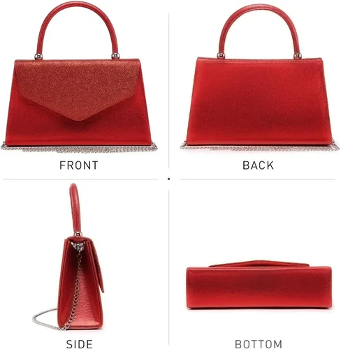 Miniatura 81 de Dasein Bolso de noche para mujer, embragues de fiesta, bolsos de boda, cóctel, baile de graduación, bolsos con purpurina esmerilada