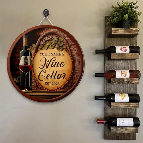Miniatura 4 de Artsy Woodsy Letrero de madera de bodega personalizado (no tallado real), accesorios de placa artística de pared, regalos personalizados
