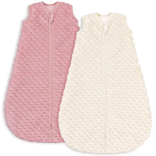 Yoofoss TOG 1.5 - Saco de dormir de forro polar para bebé de 18 a 24 meses con puntos de felpa, manta para bebé con cremallera de 2 vías, saco de