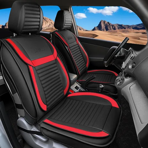 Miniatura 15 de LINGVIDO Fundas de asiento de automóvil, transpirables e impermeables, de piel sintética para autos, SUV, camiones, sedán, funda de asiento