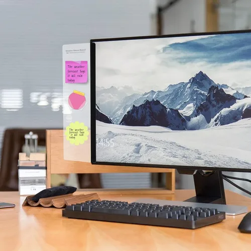 Miniatura 7 de Accesorios de escritorio de oficina, 2 unidades, multifunción, tablero de notas para monitor de computadora, suministros de oficina para mujeres
