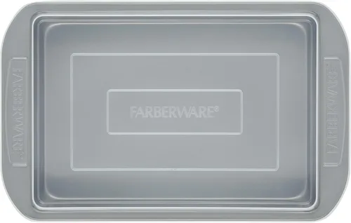 Miniatura 12 de Farberware Bandeja antiadherente para hornear con tapa, molde antiadherente para pasteles con tapa, rectangular, 9 x 13 pulgadas, color gris
