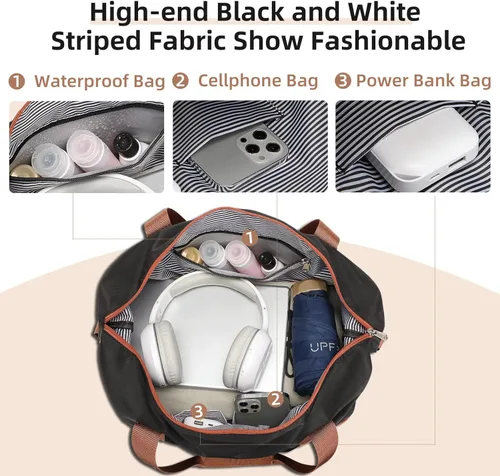 Miniatura 4 de imiomo Bolsa de viaje para gimnasio, bolsas de fin de semana para mujer, bolsa grande para noche, bolsa de hospital deportiva
