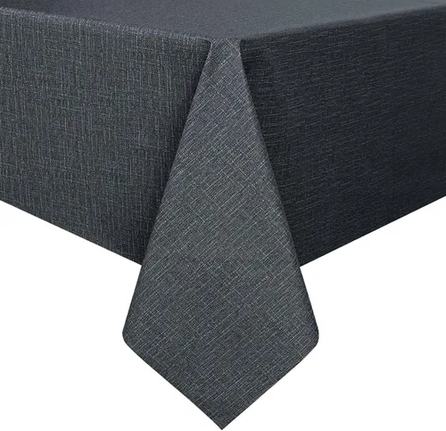 Miniatura 23 de Romanstile Mantel de PVC 100% impermeable, cuadrado, a prueba de derrames de aceite, resistente a las manchas, manteles de plástico fáciles de Beige