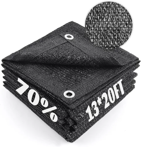 Miniatura 16 de Cool Area Lona de malla con ojales para cubierta de plantas, toldo de patio de 10 x 20 pies, para jardín, pérgola, invernadero, coche, granero, 55%