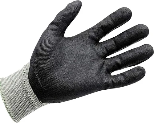 Miniatura 6 de 3M KOR - Guantes ligeros con revestimiento de espuma de nitrilo lavables, tacto inteligente, 10 pares, talla M, color gris