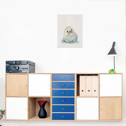 Miniatura 3 de Baby Seal - Arte de pared de animales árticos, decoración de guardería para bebé, niño, habitación de niños, 11 x 14 pulgadas Sello para bebé
