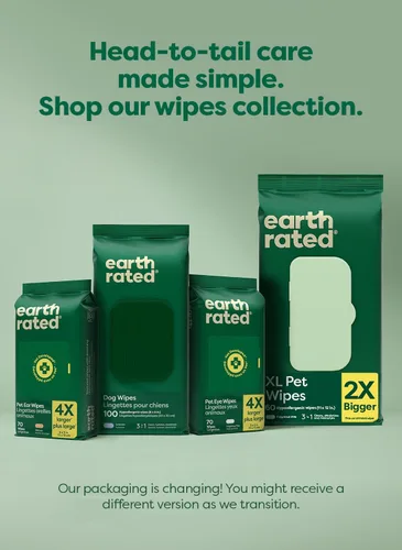 Miniatura 9 de Earth Rated XL - Toallitas para mascotas para perros y gatos, limpieza hipoalergénica y sin perfume de 3 en 1, desodorizante e hidratante extra
