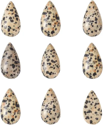 Miniatura 5 de Beadthoven - 10 cuentas de piedra natural con forma de lágrima natural, gota de agua de amatista, sin agujero, cuentas de piedra de cristal curativo