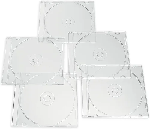 Verbatim - Estuches para CD, DVD y Blu-Ray transparentes, delgados, 5.2 mm – Paquete de 25