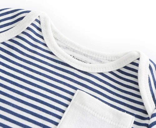 Miniatura 3 de Chamie Ropa de algodón para bebé recién nacido, paquete de 3 mamelucos de manga corta para niños y niñas