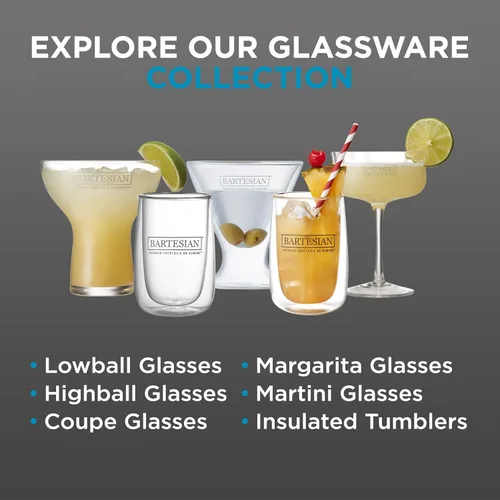 Miniatura 7 de Bartesian Juego de vasos de cóctel – Copas para cócteles y cócteles sin alcohol – Vasos de bar para Martini, Margarita, Piña Colada, Whisky Sour