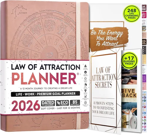 Miniatura 9 de Planificador de la ley de la atracción 2025: planificador semanal y mensual, viaje de 12 meses para aumentar la productividad y mejorar