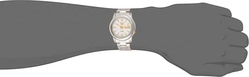 Miniatura 5 de SEIKO Reloj para hombre SNKK07 5 de acero inoxidable con esfera blanca, Azul, Reloj de cuarzo,Automático automático,Automático,Reloj automático