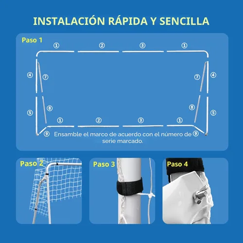 Miniatura 3 de F2C Soccer Net 12 x 6 Soccer Goal for Backyard, Steel Frame for Kids, Adult Portable Shooting Training Aid with Carry Bag,Ground Stakes Waterproof