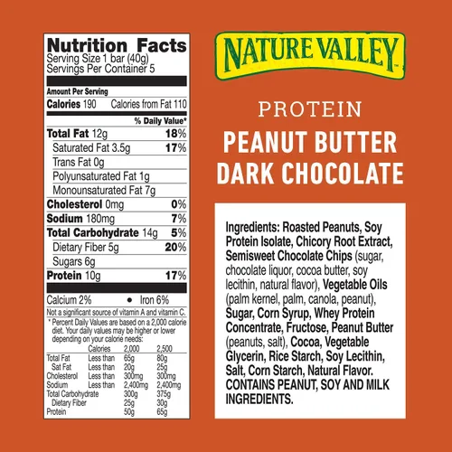 Miniatura 4 de Nature Valley, Barras de granola de almendras dulces y saladas, caja de 7.4 onzas (paquete de 4)