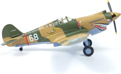 Miniatura 3 de NUOTIE 1/72 P-40C War Hawk Flying Tigers Fighter Modelo Segunda Guerra Mundial Avión de Guerra Vintage Metal Fundido a Presión Avión Militar